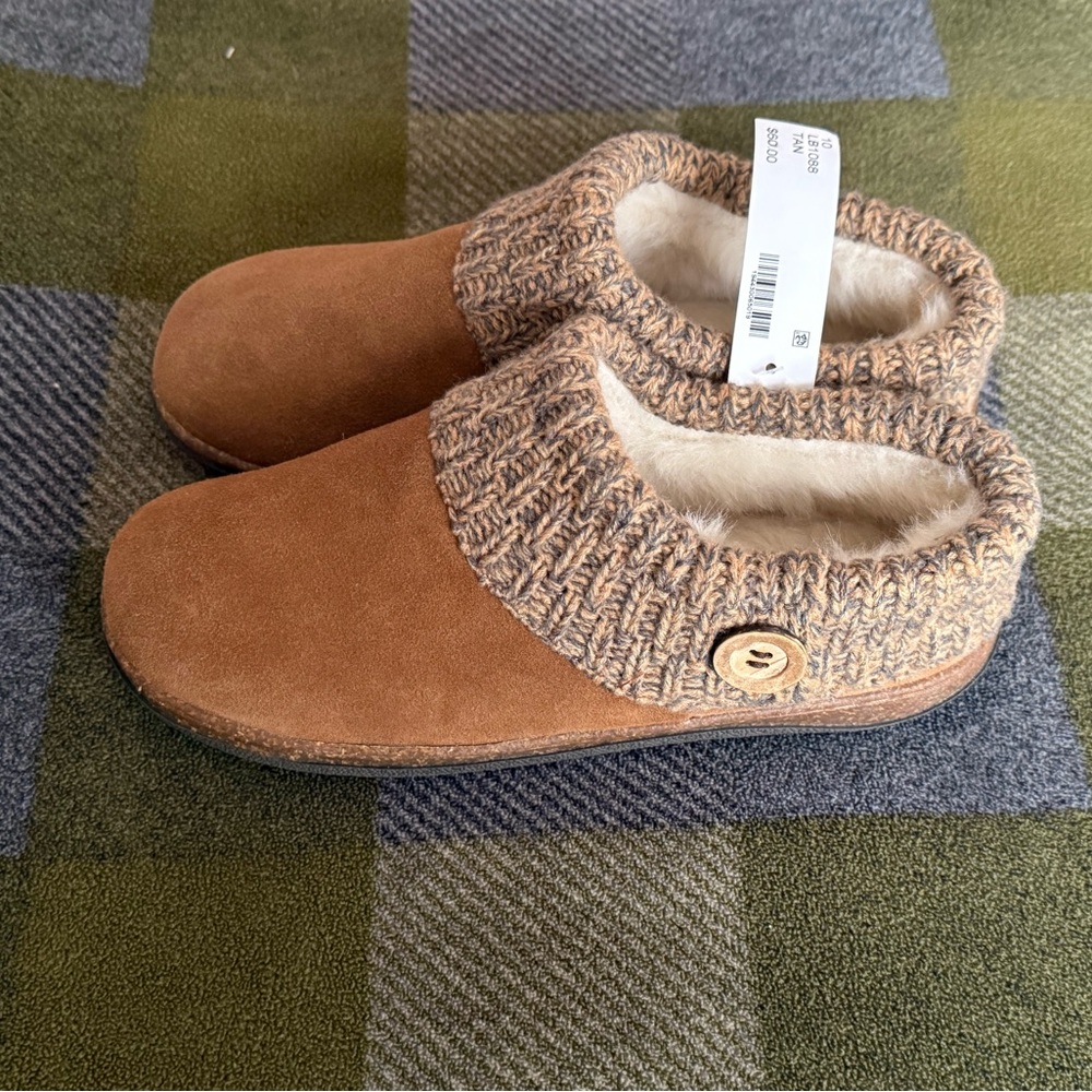 NWT-Women’s Clarks Clogs / Mules / Slippers Sherpa Lined - Tan - Size 10 - Picture 3 of 10